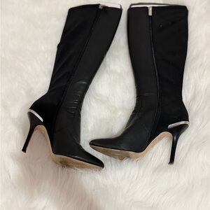 White House Black Market Black Heeled Boots